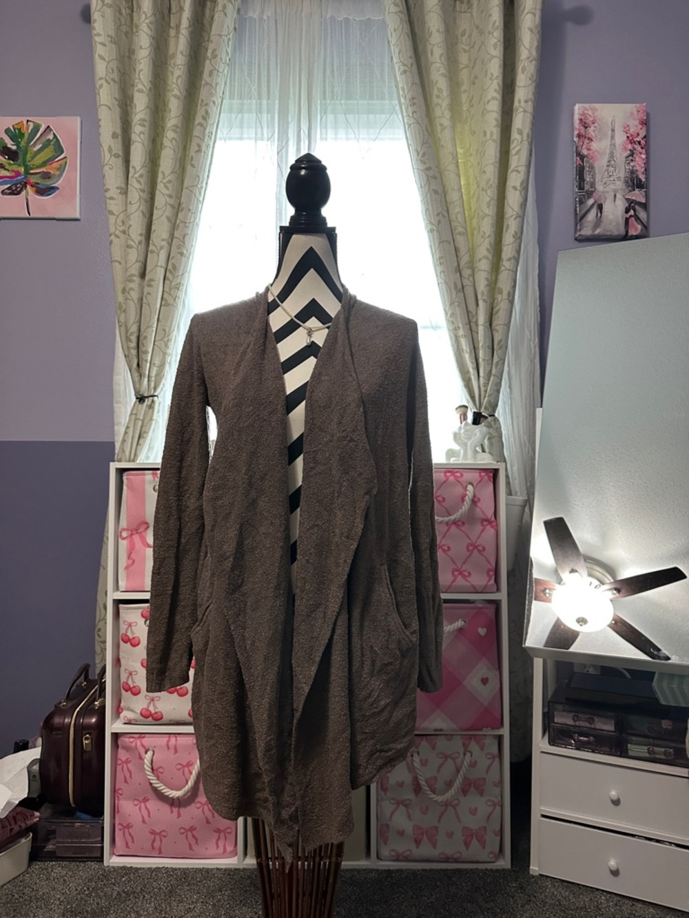 Barefoot dreams assymmetrical style cardigan xxs/xs